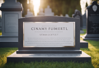 texte funeraire plaque
