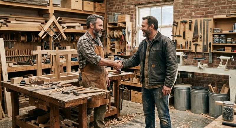 poignée de main artisan